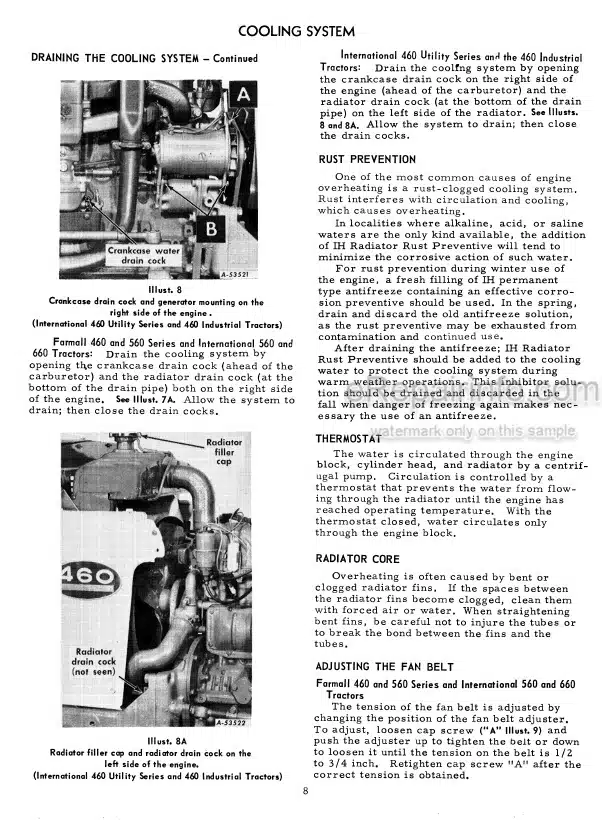 Photo 6 - Case IH 460 560 Operators Manual Diesel Tractor