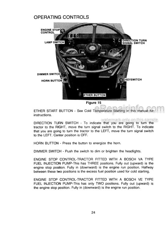 Photo 8 - Case IH 485 Operators Manual Tractor