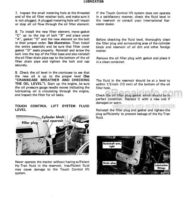 Photo 12 - Case IH Cub Operators Manual Tractor