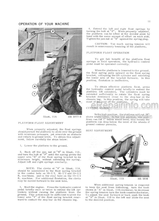 Photo 11 - Case IH International 210IH Operators Manual Windrower 1090176R2