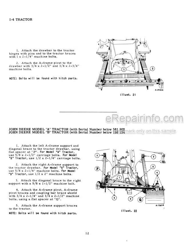 Photo 6 - Case IH International 210IH Operators Manual Windrower 1090176R2