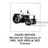 Photo 5 - David Brown 1410 1410 4WD 1412 Operators Manual Tractor