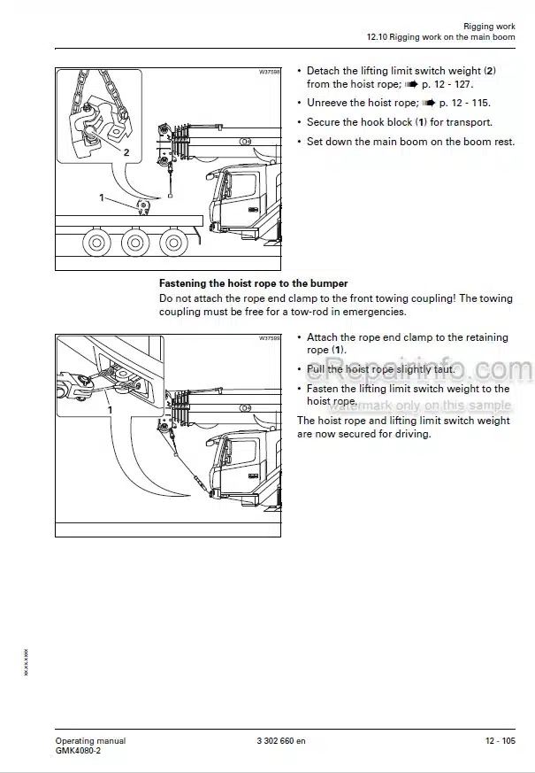 Photo 3 - Grove GMK4080-2 Operating Manual Crane