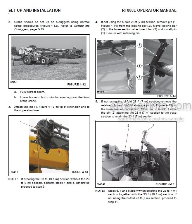 Photo 11 - Grove RT880E Supplement And Operators Manual Crane