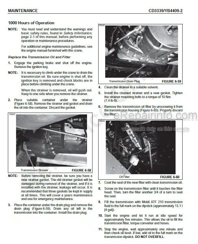 Photo 12 - Grove Shuttlelift CD3339 YB4409-2 Supplement And Operators Manual Crane