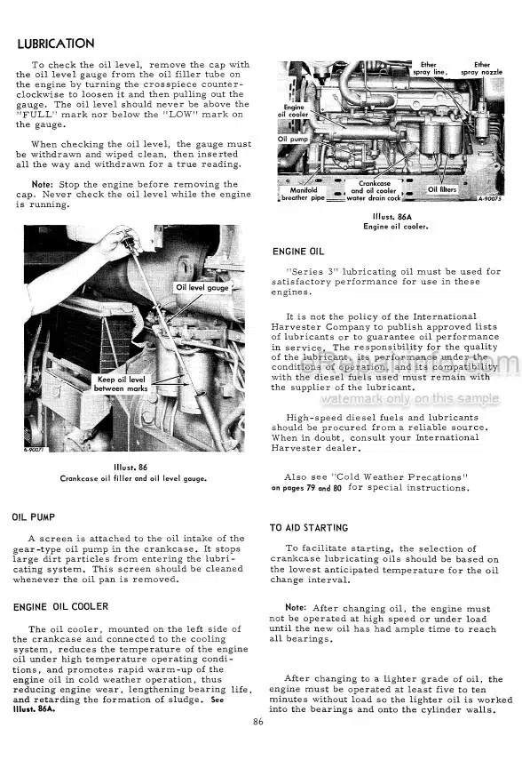 Photo 11 - International 1256 Operators Manual Turbo Diesel Tractor