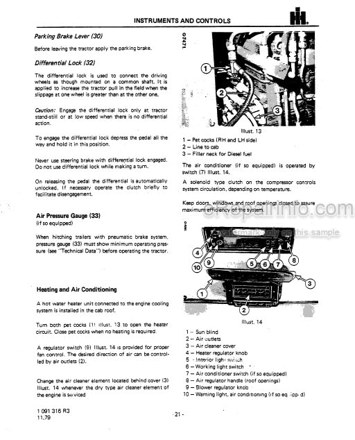 Photo 7 - International 955 1055 Operators Manual Diesel Tractor