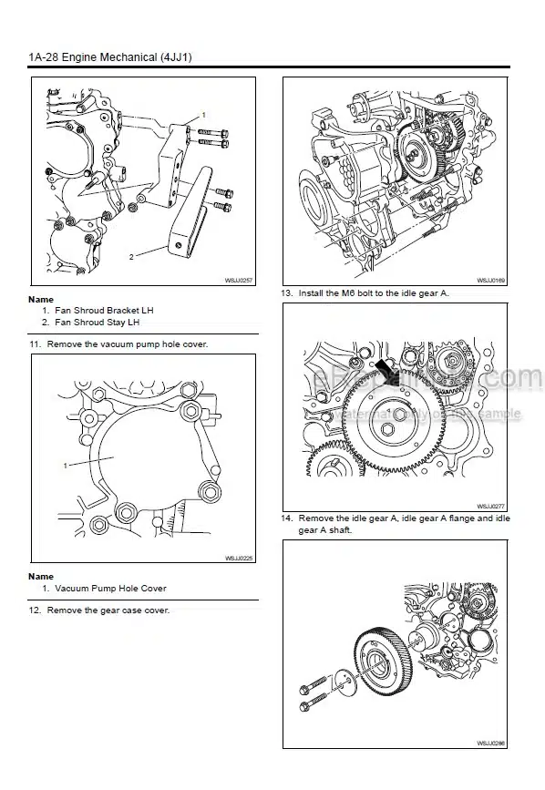 Photo 6 - Isuzu 6RB1 6RB1T Workshop Manual Industrial Diesel Engine