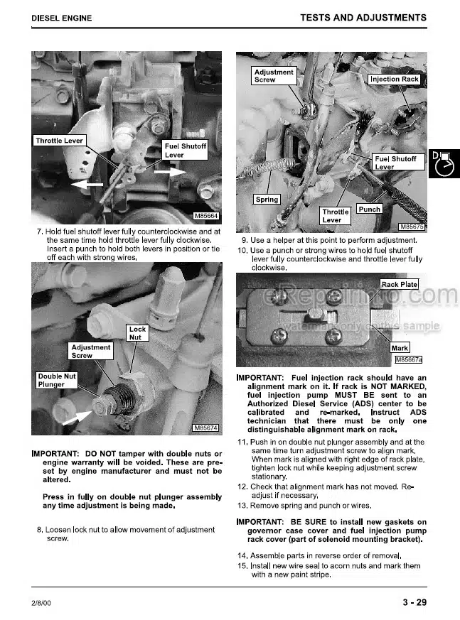 Photo 3 - John Deere 415 455 Technical Manual Lawn And Garden Tractor TM1836