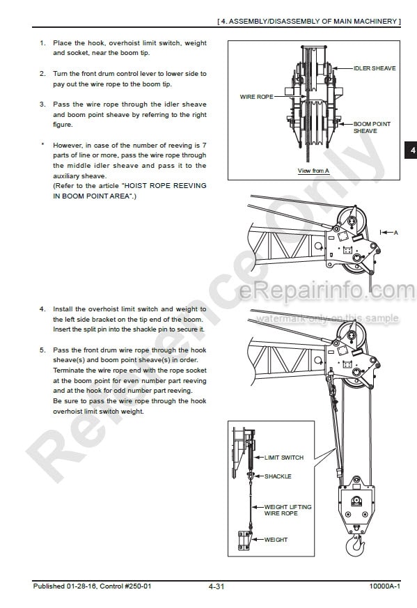 Photo 9 - Manitowoc 10000A-1 Operators Manual Crane GH05