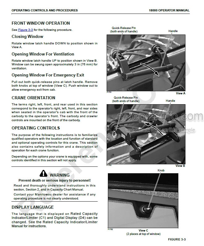 Photo 5 - Manitowoc 18000 Operators Manual Crane Luffing Jib Attachment