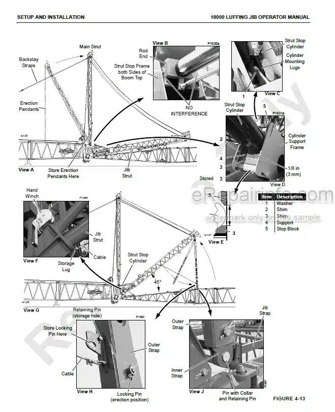 Photo 1 - Manitowoc 18000 Operators Manual Crane Luffing Jib Attachment