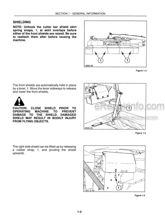 Photo 4 - New Holland 1469 Service Manual Haybine Mower Conditioner