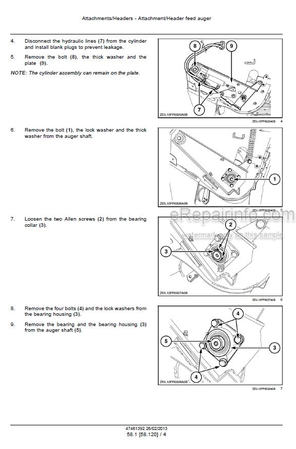 Photo 7 - New Holland 125 Combi Service Manual Round Baler