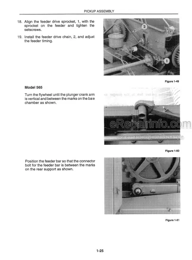 Photo 2 - New Holland 565 570 575 580 Service Manual Pickup And Feeder Square Baler