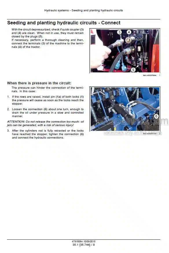 Photo 5 - New Holland PS2045 Service Manual Mechanical Seeder