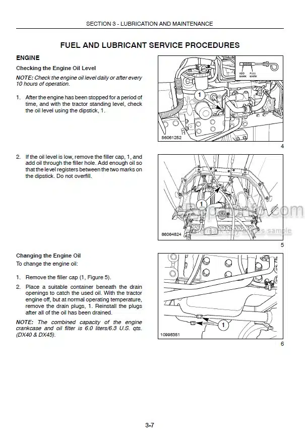 Photo 5 - Case IH DX35 DX40 DX45 Operators Manual Tractor 87300519