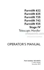 Photo 4 - Case IH Farmlift 632 635 735 742 935 Operators Manual Telescopic Handler 48149094