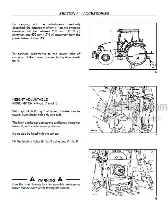 Photo 7 - Case IH JX1060C JX1070C JX1075C Operators Manual Tractor