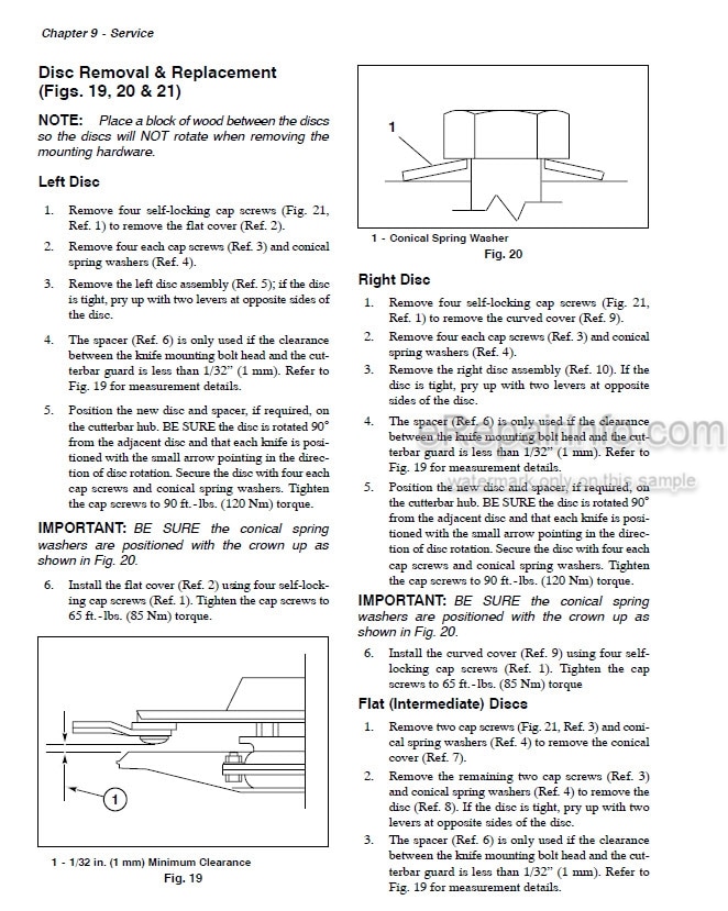 Photo 11 - Gehl 1162 1165 Operators Manual Disc Mower