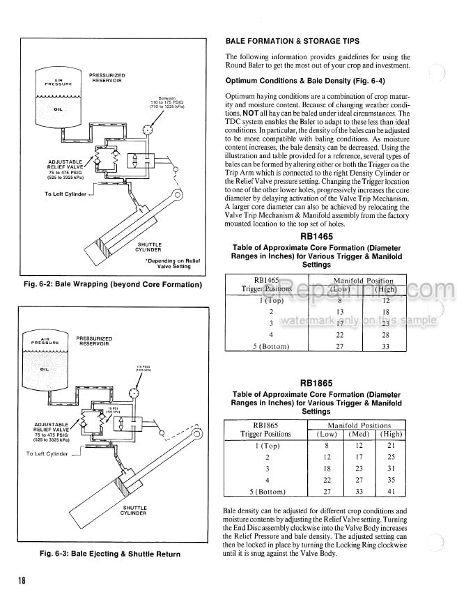 Photo 12 - Gehl 1465 1865 Operators Manual Variable Chamber Round Baler
