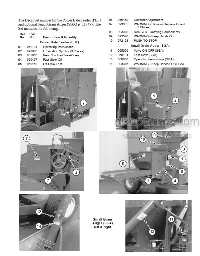 Photo 10 - Gehl 170 Mixall Operators Manual Grinder Mixer