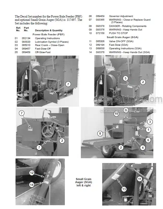 Photo 6 - Gehl 170 Mixall Operators Manual Grinder Mixer