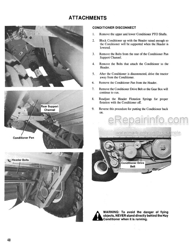 Photo 2 - Gehl 2650 Operators Manual Self Propelled Mower Conditioner