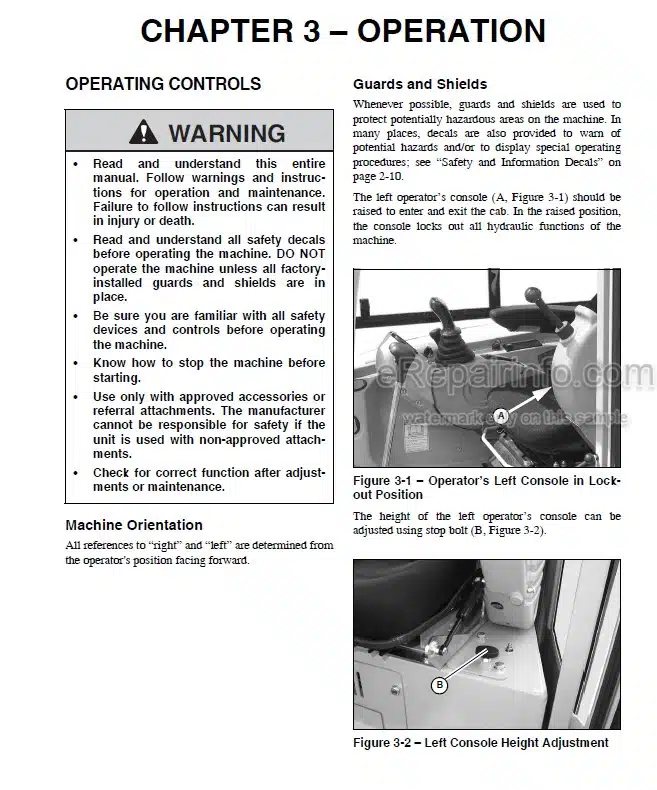 Photo 10 - Gehl 283Z Operators Manual Compact Excavator