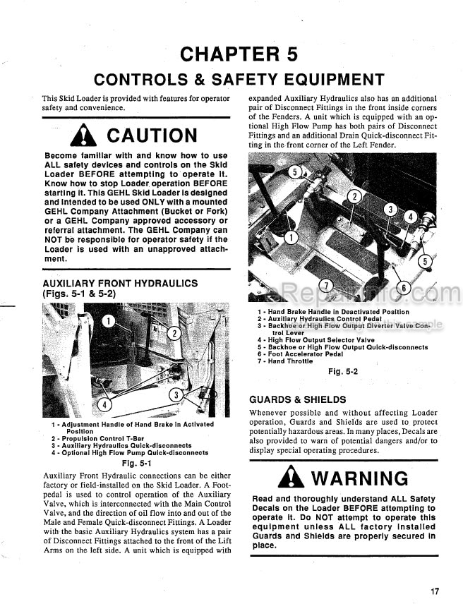 Photo 9 - Gehl 4610 4615 Operators Manual Skid Steer Loader
