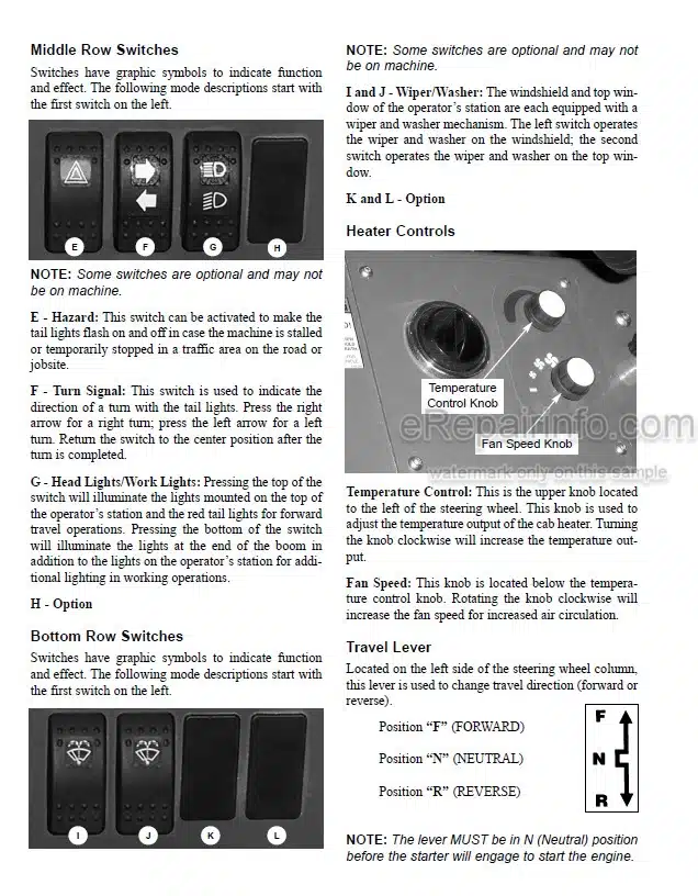 Photo 10 - Gehl RS5-19 Operators Manual Telescopic Handler