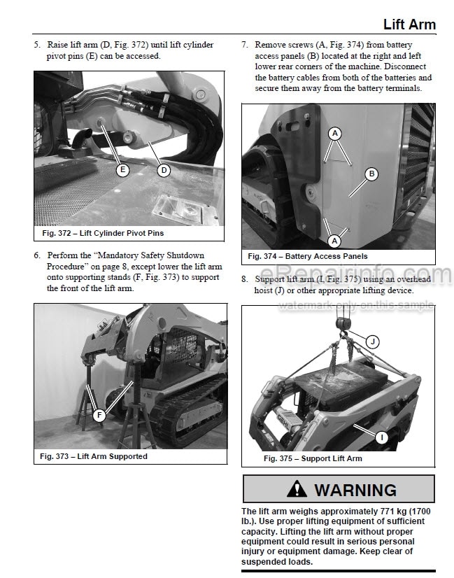 Photo 3 - Gehl VT320 Mustang Manitou 3200VT Service Manual Compact Track Loader