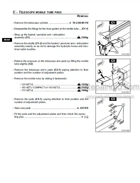 Photo 7 - Manitou 160ATJ 180ATJ2 EURO3 Repair Manual Lifting Platform