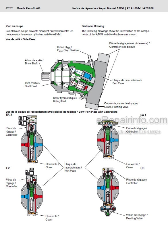 Photo 5 - Rexroth AA4V56 Series 1 Sevice Parts List Hydrostatic Transmission Pump