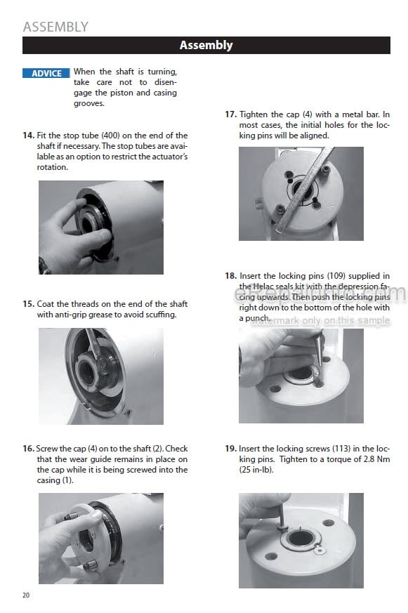 Photo 3 - Manitou Helical L20 Series Repair Manual Rotary Actuator