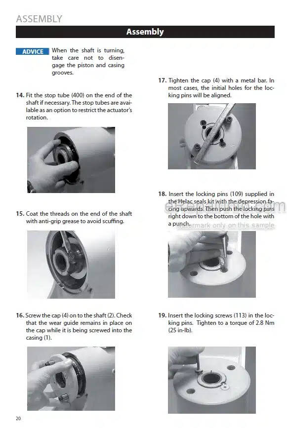 Photo 1 - Manitou Helical L20 Series Repair Manual Rotary Actuator