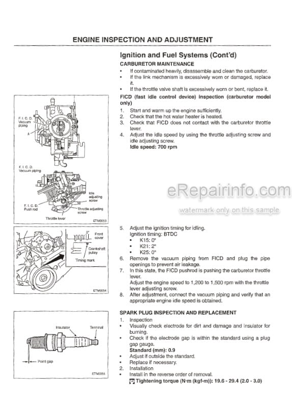 Photo 2 - Manitou K21 K25 Repair Manual Engine