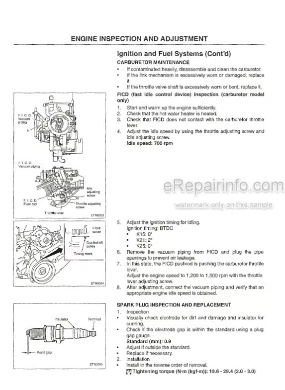 Photo 1 - Manitou K21 K25 Repair Manual Engine