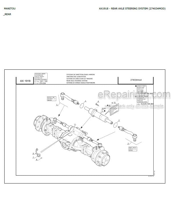 Photo 7 - Manitou MLT625-75H S1 E3 Turbo Comfort S2 E3 Parts Catalog Telescopic Handler