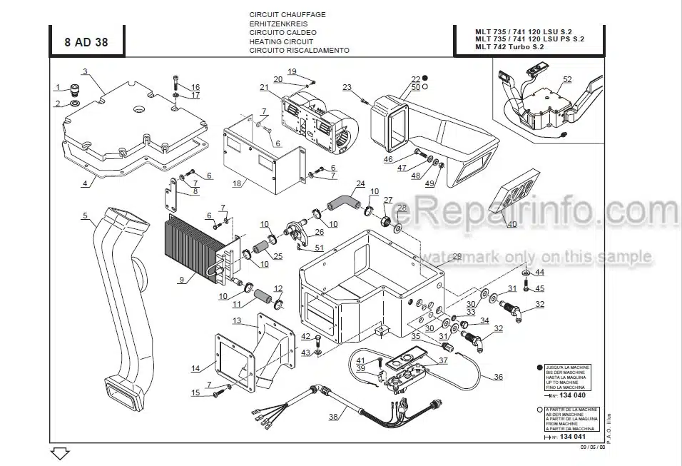 Photo 7 - Manitou MLT635-130PS MLT737-130PS MLT733-105D MLT733-115D ST4 S3 TRACT LSU Parts Catalog Telescopic Handler