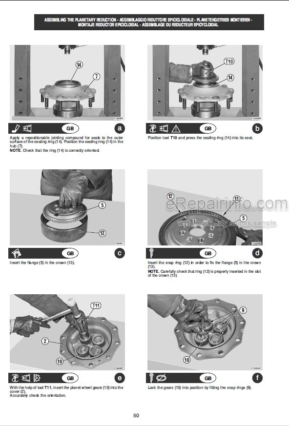 Photo 3 - Manitou MLT740H LSU MT1033HL Turbo Serie 1 Repair Manual Telescopic Handler