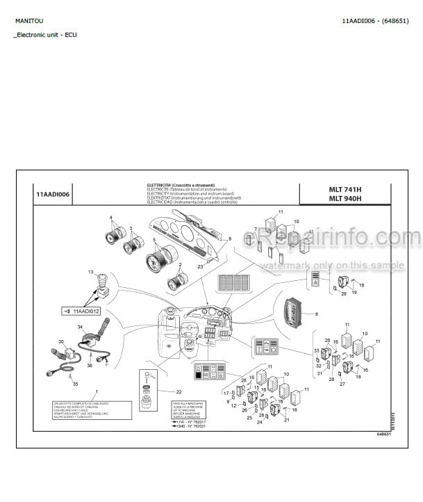 Photo 6 - Manitou MLT742 MLT1035L Turbo LSU S4 E3 Parts Catalog Telescopic Handler