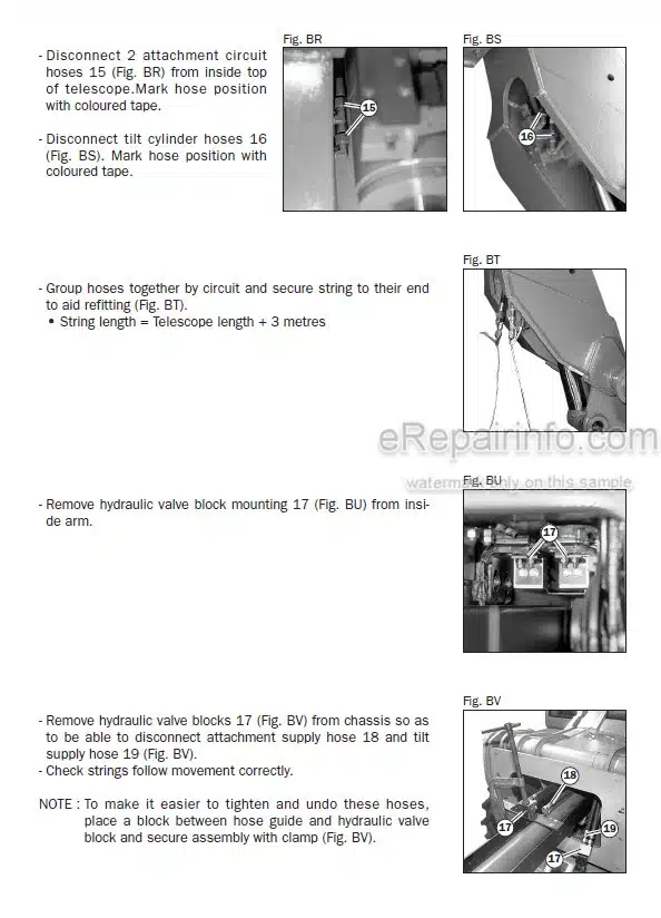 Photo 3 - Manitou MLT845H MT1235HS MT1335HSL MT1435HSL MT1745HSL Repair Manual Telescopic Handler