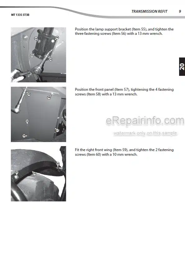 Photo 7 - Manitou MT1436R MT1440 MT1440EP MT1840R MT1840 MT1840EP Privilege Repair Manual Telescopic Handler