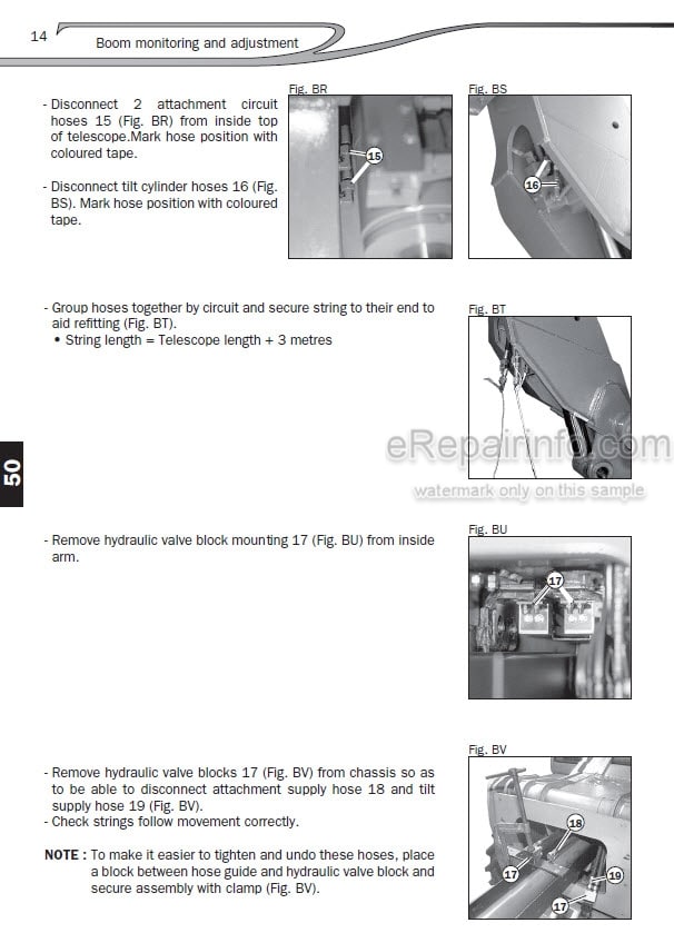 Photo 8 - Manitou MTX1235ST MTX1440SLT MTX1740SLT Serie 3E3 4-E3 Repair Manual Telescopic Handler