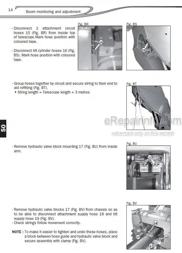 Photo 7 - Mantou MT523 MLT523 MT620 Repair Manual Telescopic Handler
