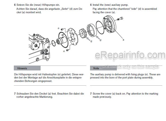 Photo 3 - Manitou Rexroth A4VG 70-180 Serial 32 Repair Manual Variable Pump