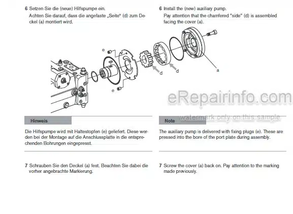 Photo 1 - Manitou Rexroth A4VG 70-180 Serial 32 Repair Manual Variable Pump
