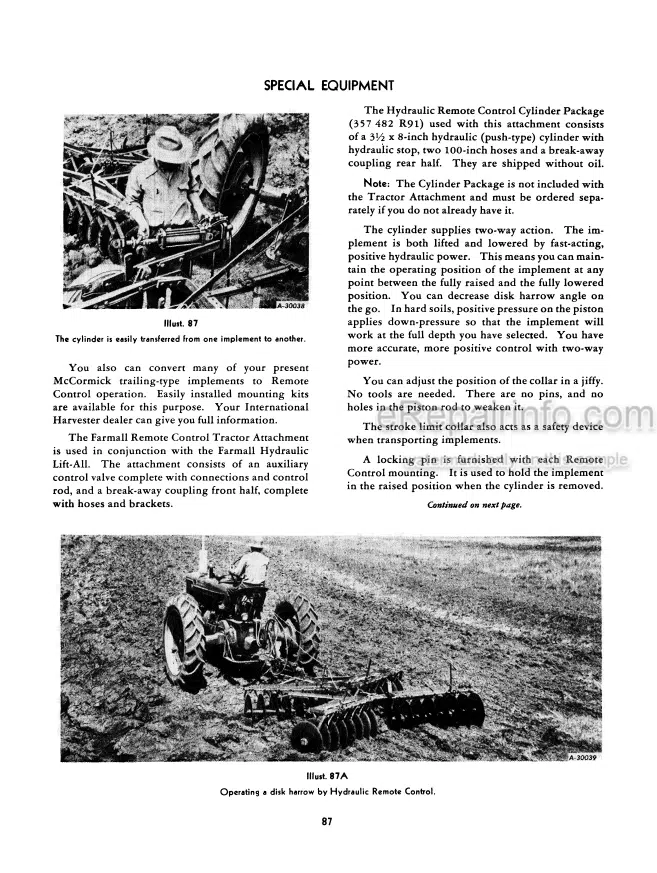 Photo 7 - Case IH S SC SO Operators Manual Tractor