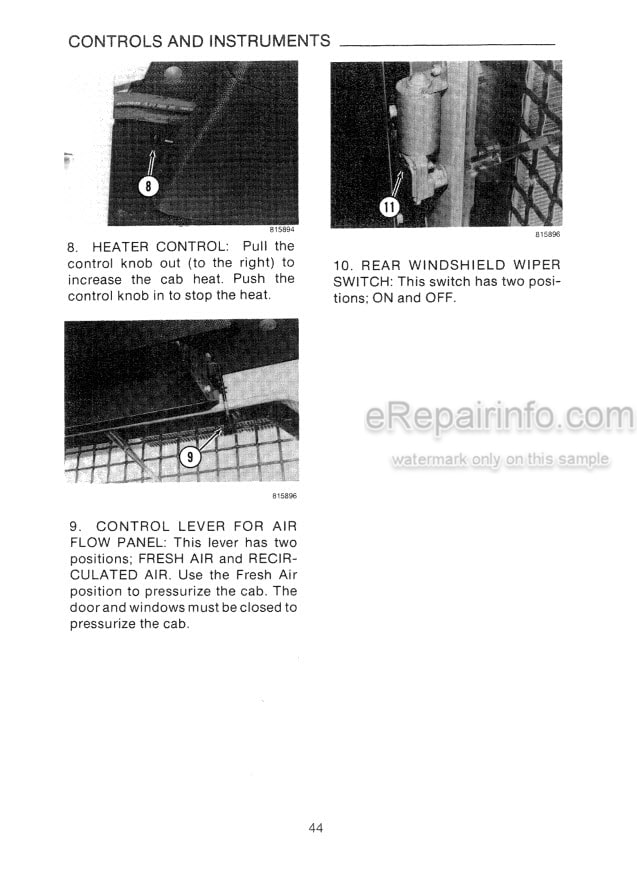 Photo 2 - Case IH MC1150E Operators Manual Dozer